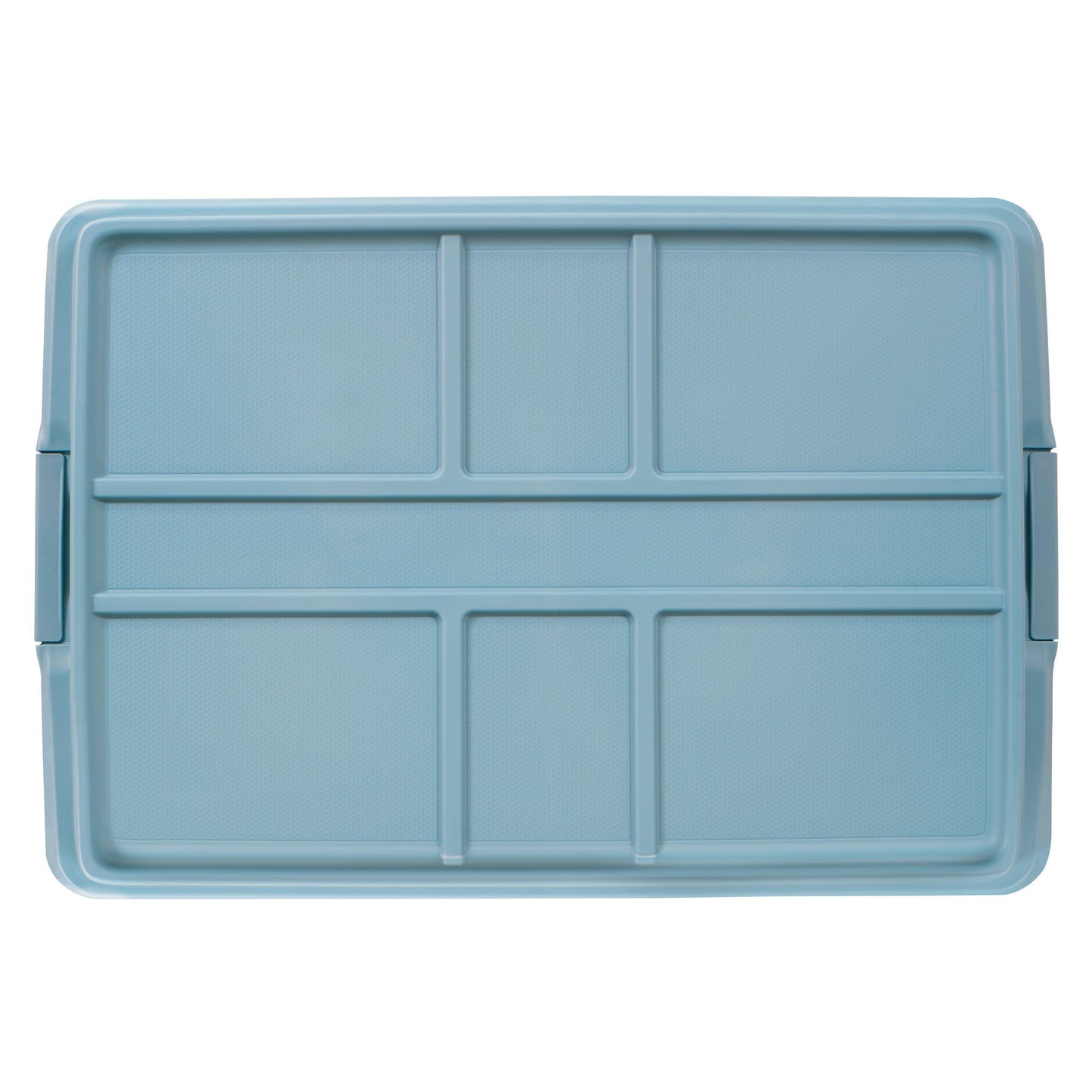 Hefty 72 Qt Hi-Rise Stackable Plastic Storage Bin with Lid, 6 Pack, Smoke Blue
