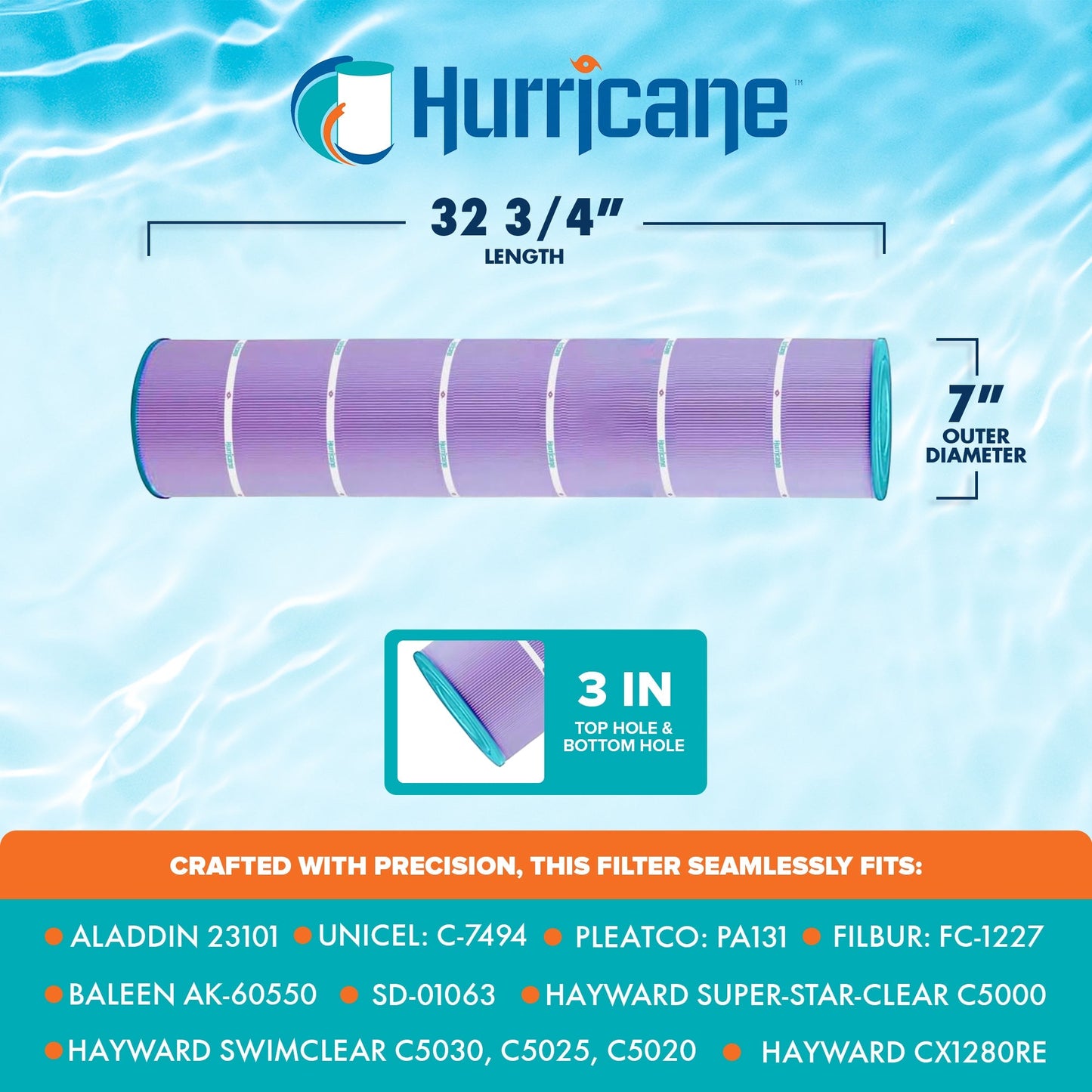 Hurricane 12 Pack HF7494-04P Purple Platinum Pool Filter Cartridge Replacement