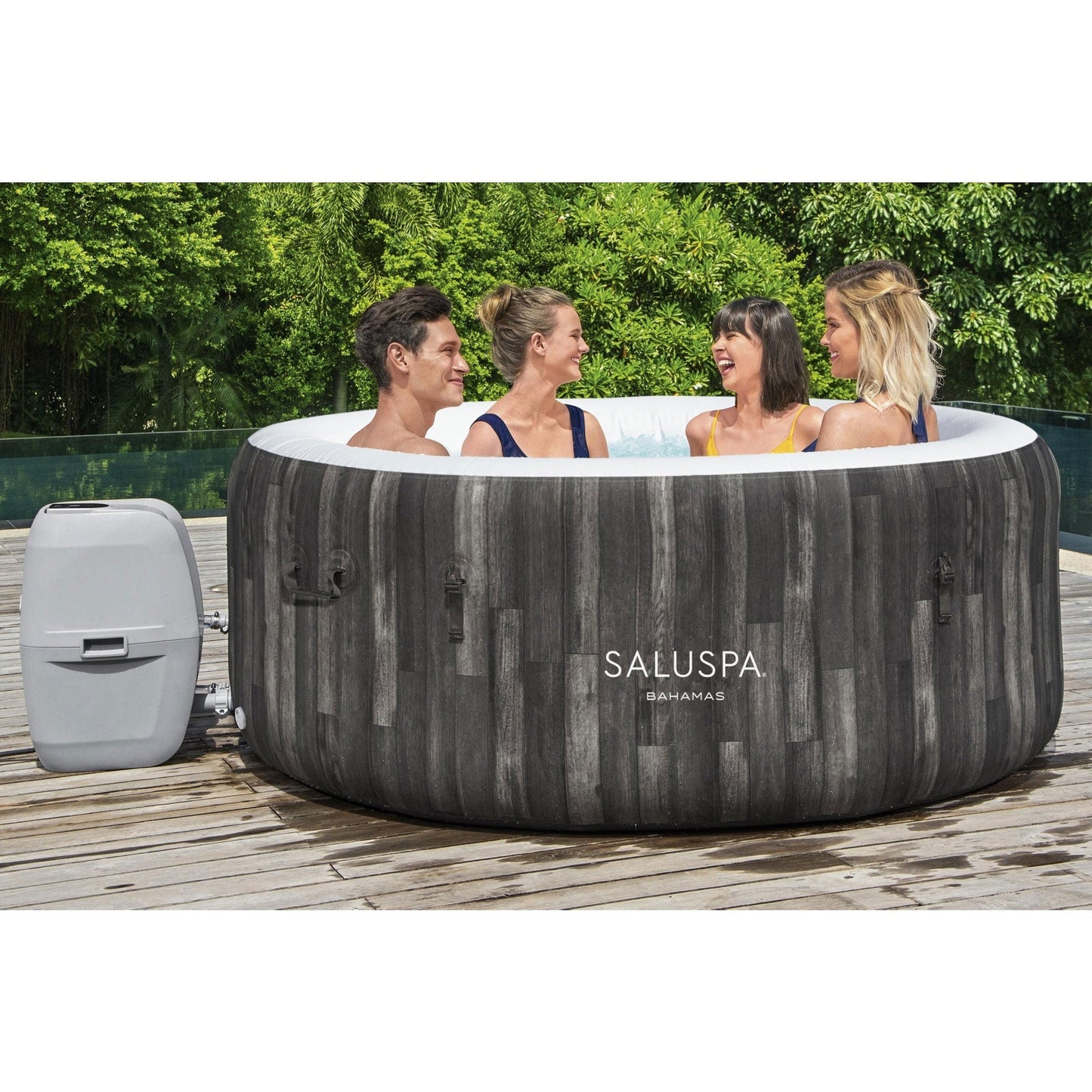 Bestway SaluSpa Bahamas 2 to 4 Person Inflatable Hot Tub, Energy-Efficient Spa