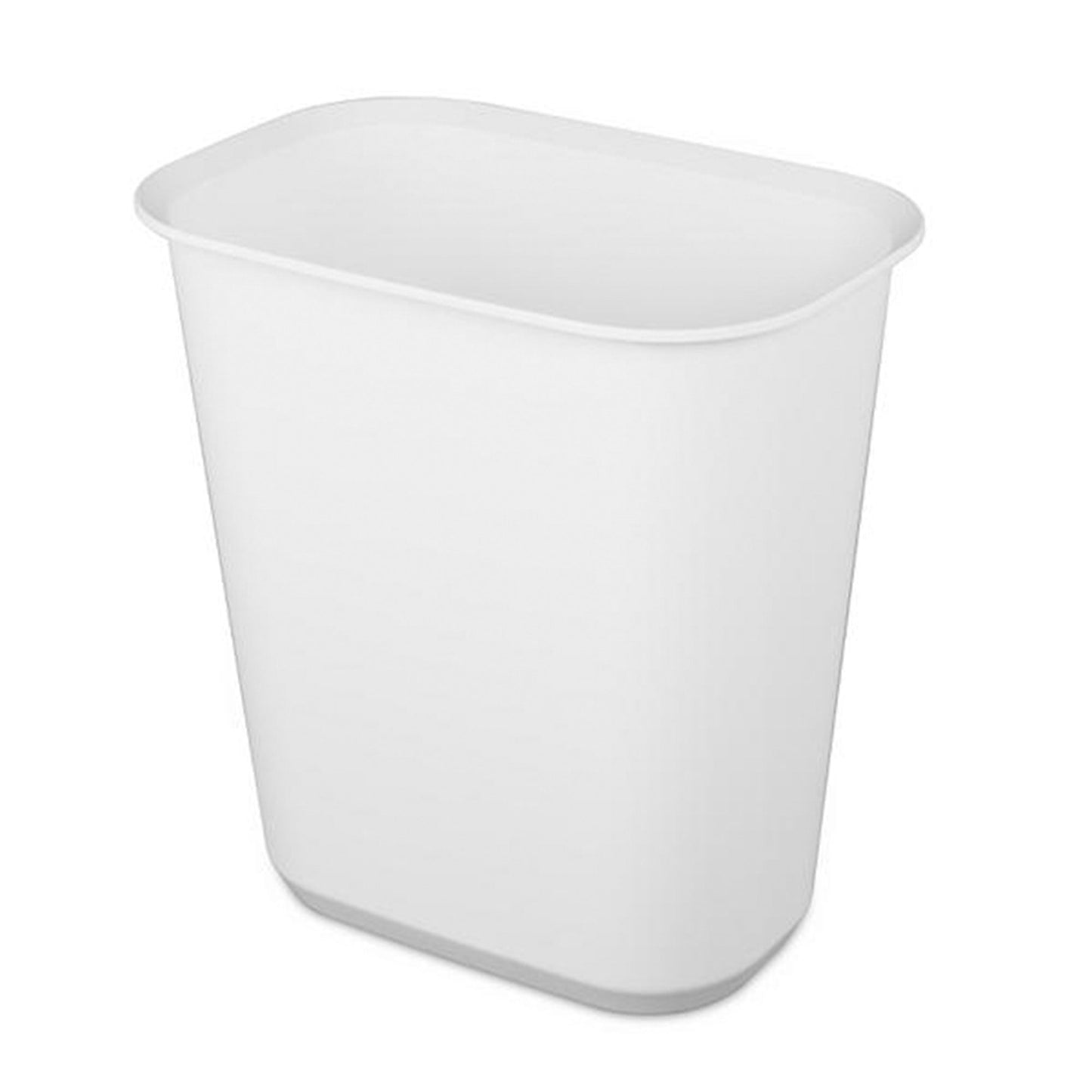 Sterilite Rectangular Wastebasket 5.5 Gallon Open Top Trash Bin, 6 Pack, White