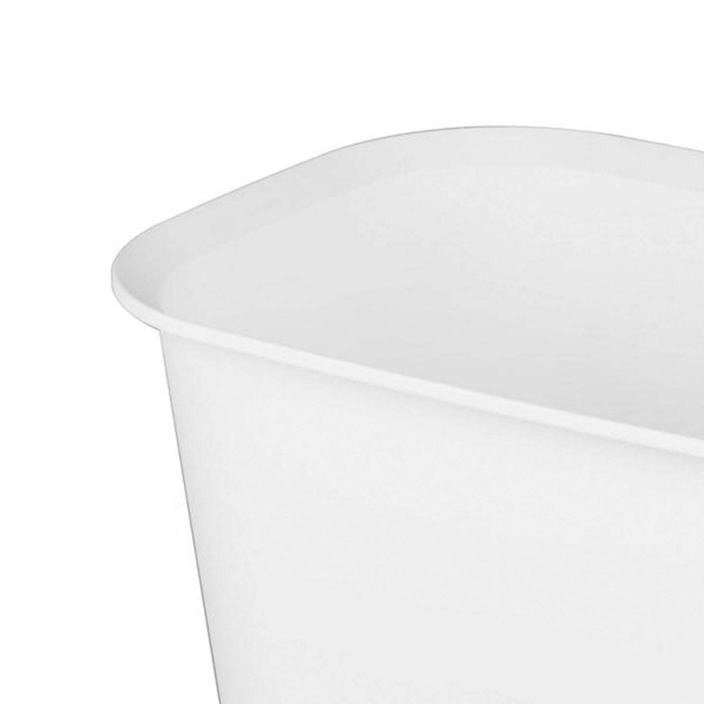 Sterilite Rectangular Wastebasket 5.5 Gallon Open Top Trash Bin, 12 Pack, White
