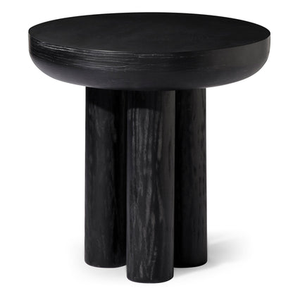 OWEN RUSTIC WOODEN SIDE TABLE IN AGED BLACK