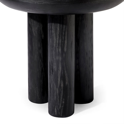OWEN RUSTIC WOODEN SIDE TABLE IN AGED BLACK