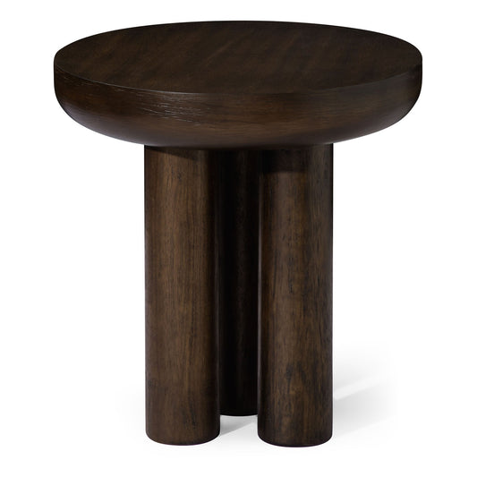 OWEN RUSTIC WOODEN SIDE TABLE IN AGED BROWN
