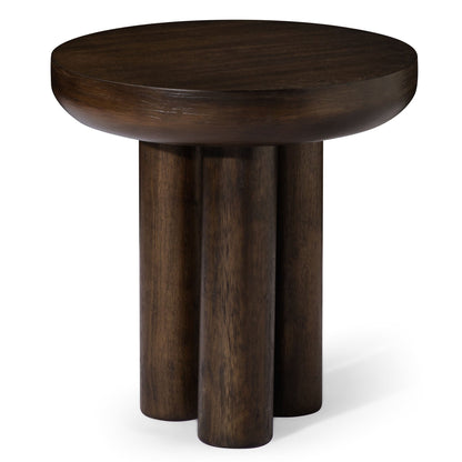 OWEN RUSTIC WOODEN SIDE TABLE IN AGED BROWN