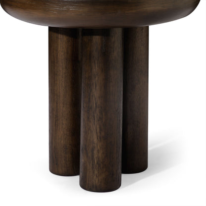 OWEN RUSTIC WOODEN SIDE TABLE IN AGED BROWN