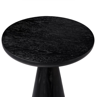 OWEN RUSTIC WOODEN DRINK TABLE IN AGED BLACK