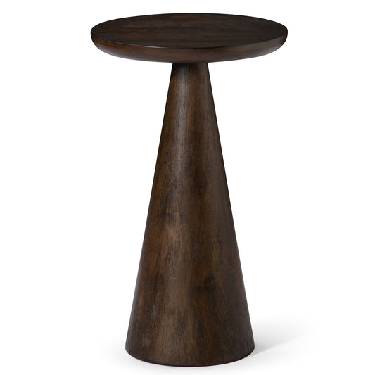 OWEN RUSTIC WOODEN DRINK TABLE IN AGED BROWN