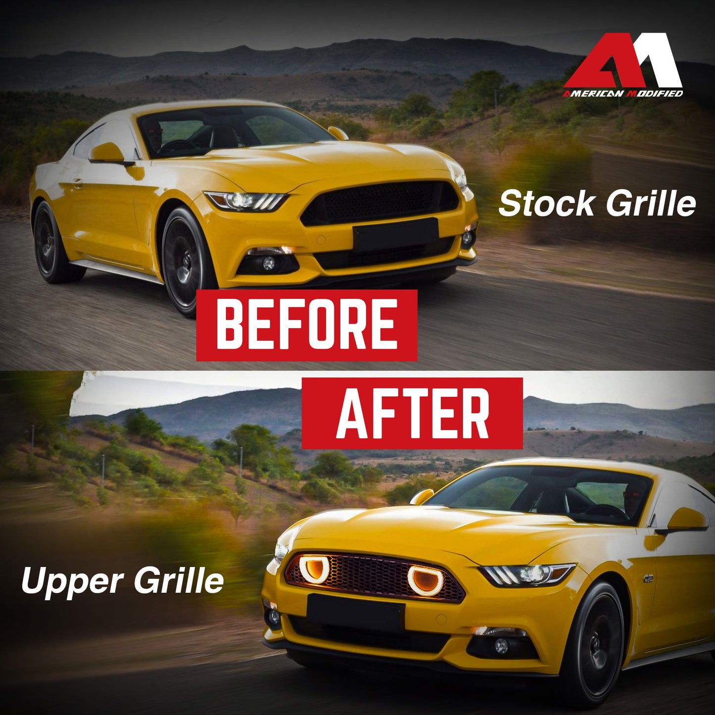 AMERICAN MODIFIED Front Grille for 2013-2014 Ford Mustang GT V6, Matte Black - Find Fresh Goods