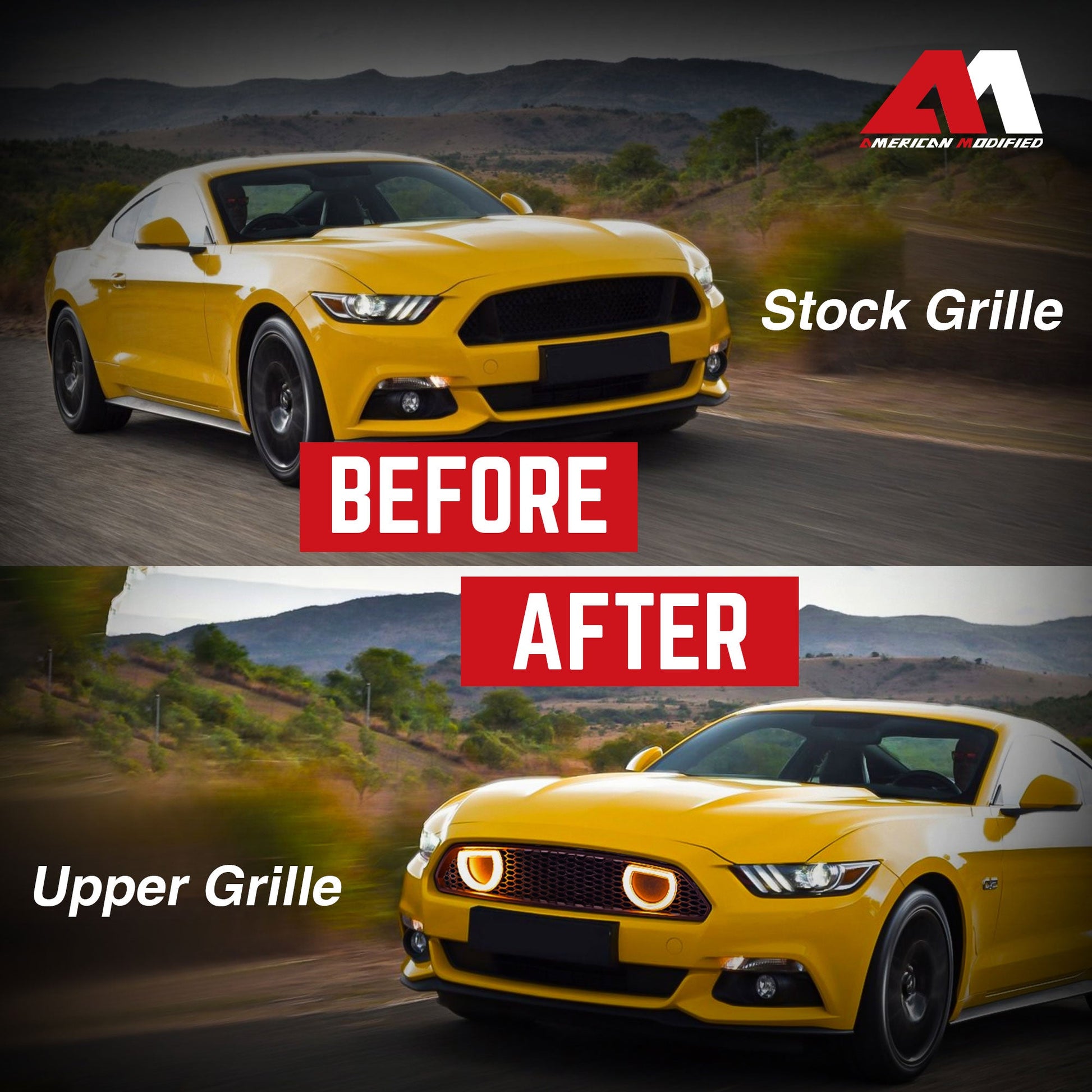 AMERICAN MODIFIED Front Grille for 2013-2014 Ford Mustang GT V6, Matte Black - Find Fresh Goods