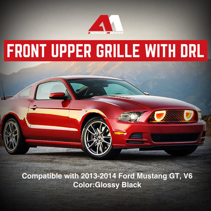 AMERICAN MODIFIED Mustang Front Upper Grille Fits 2013-2014 Ford Mustang GT V6 - Find Fresh Goods