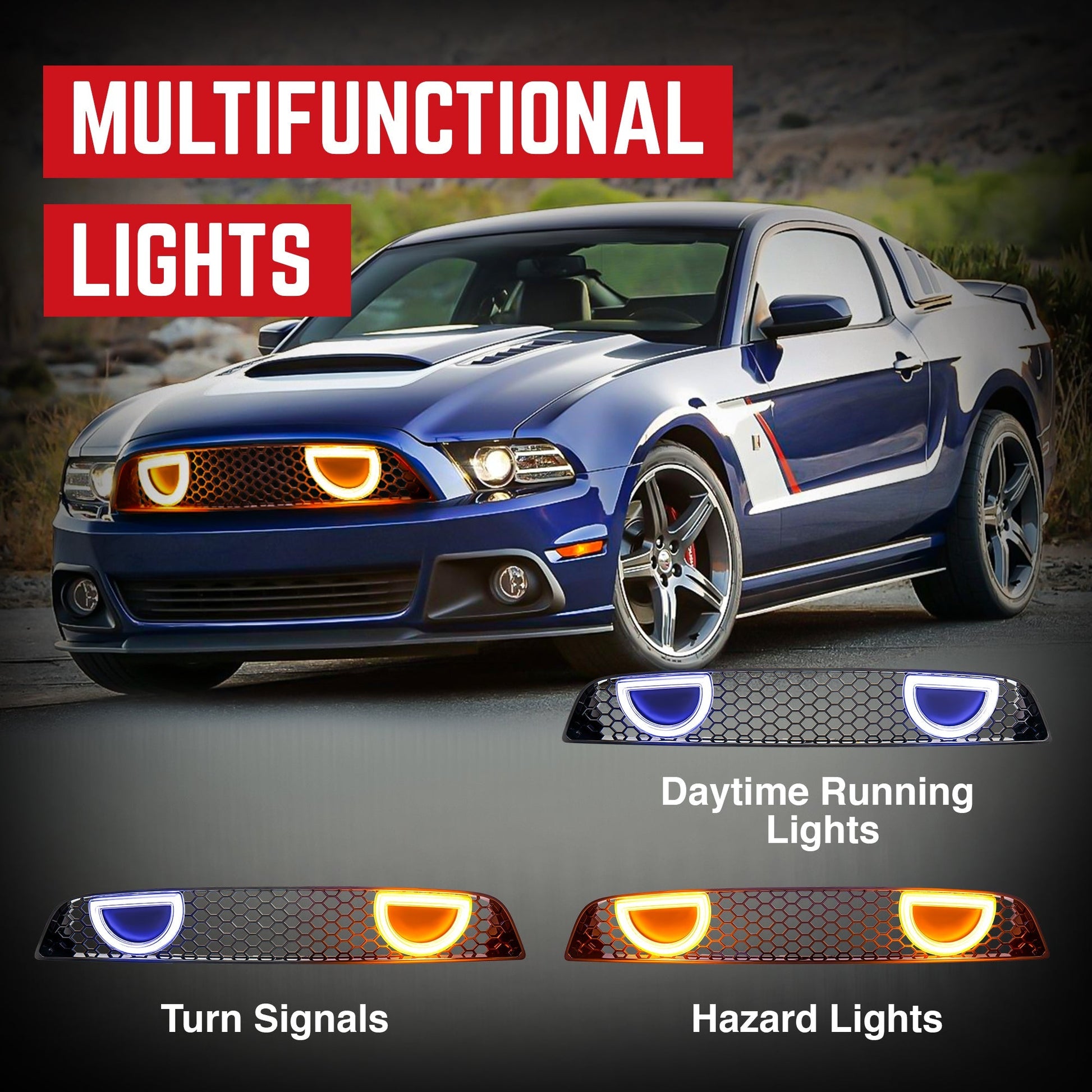 AMERICAN MODIFIED Mustang Front Upper Grille Fits 2013-2014 Ford Mustang GT V6 - Find Fresh Goods