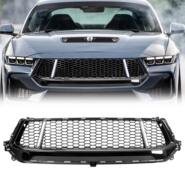 AMERICAN MODIFIED GT Style Front Grille w/LED DRL for 2024+ Mustang EcoBoost/GT