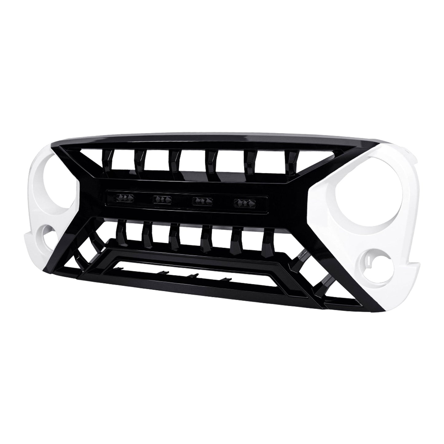 AMERICAN MODIFIED Armor Grille 07-18 Jeep Wrangler JK w/ Amber LED, White/Black - Find Fresh Goods