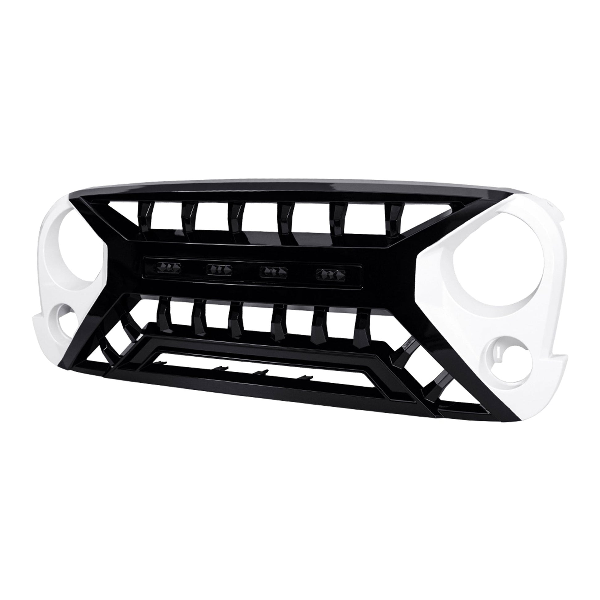 AMERICAN MODIFIED Armor Grille 07-18 Jeep Wrangler JK w/ Amber LED, White/Black - Find Fresh Goods