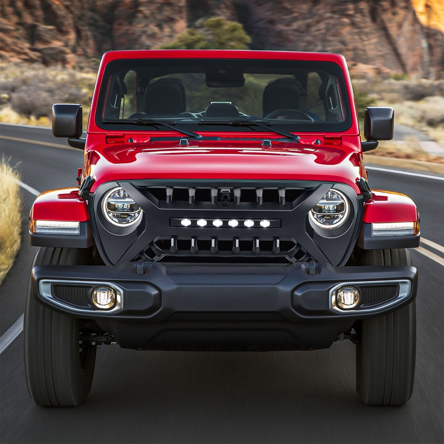 AMERICAN MODIFIED Grille w/Lights for 2018-2023 Jeep Wrangler JL & Gladiator JT - Find Fresh Goods