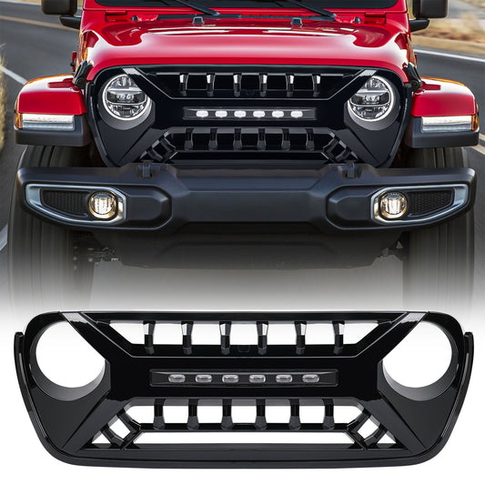 AMERICAN MODIFIED Grille w/Lights for 2018-2023 Jeep Wrangler JL & Gladiator JT - Find Fresh Goods