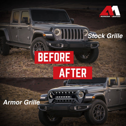 AMERICAN MODIFIED Grille w/Lights for 2018-2023 Jeep Wrangler JL & Gladiator JT - Find Fresh Goods
