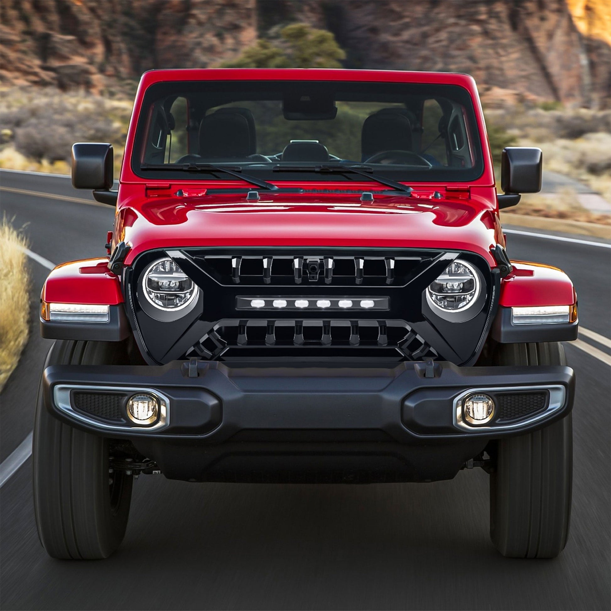 AMERICAN MODIFIED Grille w/Lights for 2018-2023 Jeep Wrangler JL & Gladiator JT - Find Fresh Goods