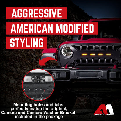 AMERICAN MODIFIED Grille w/Lights for 2018-2023 Jeep Wrangler JL & Gladiator JT - Find Fresh Goods