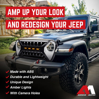 AMERICAN MODIFIED Grille w/Lights for 2018-2023 Jeep Wrangler JL & Gladiator JT - Find Fresh Goods