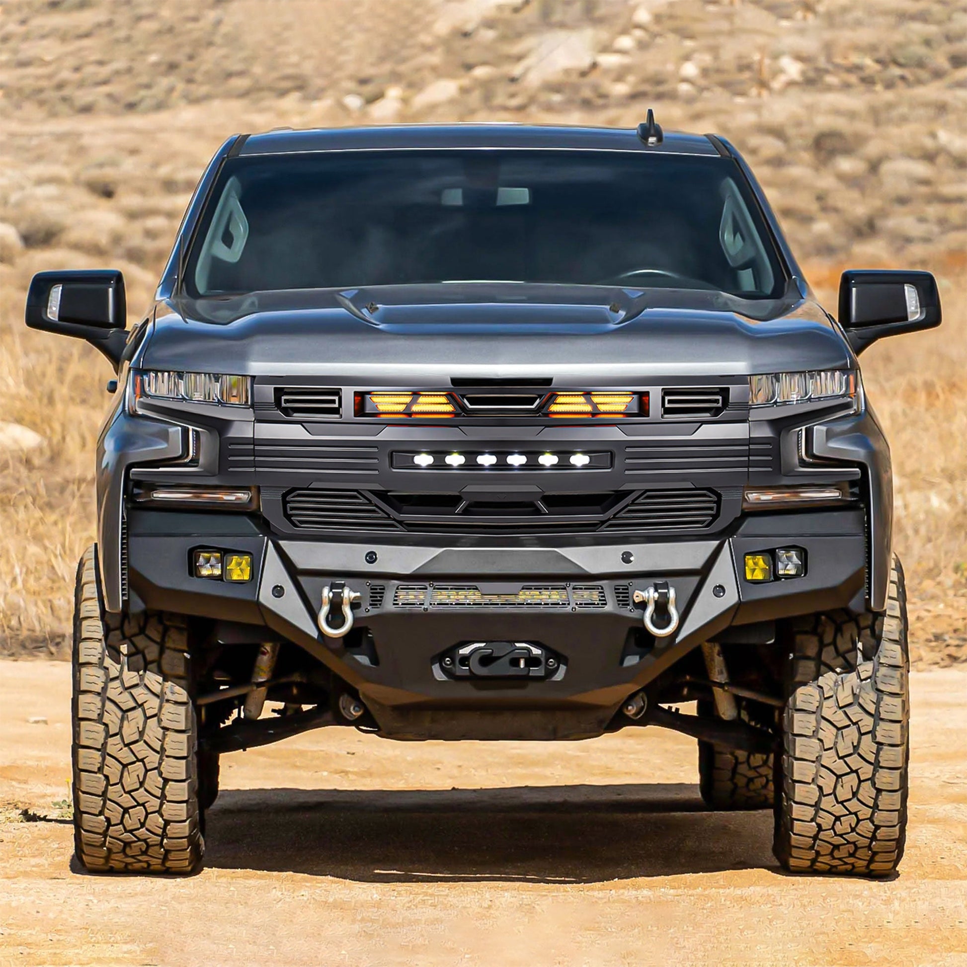 AMERICAN MODIFIED Armor Grille for 2019-2021 Chevy Silverado 1500, Matte Black - Find Fresh Goods