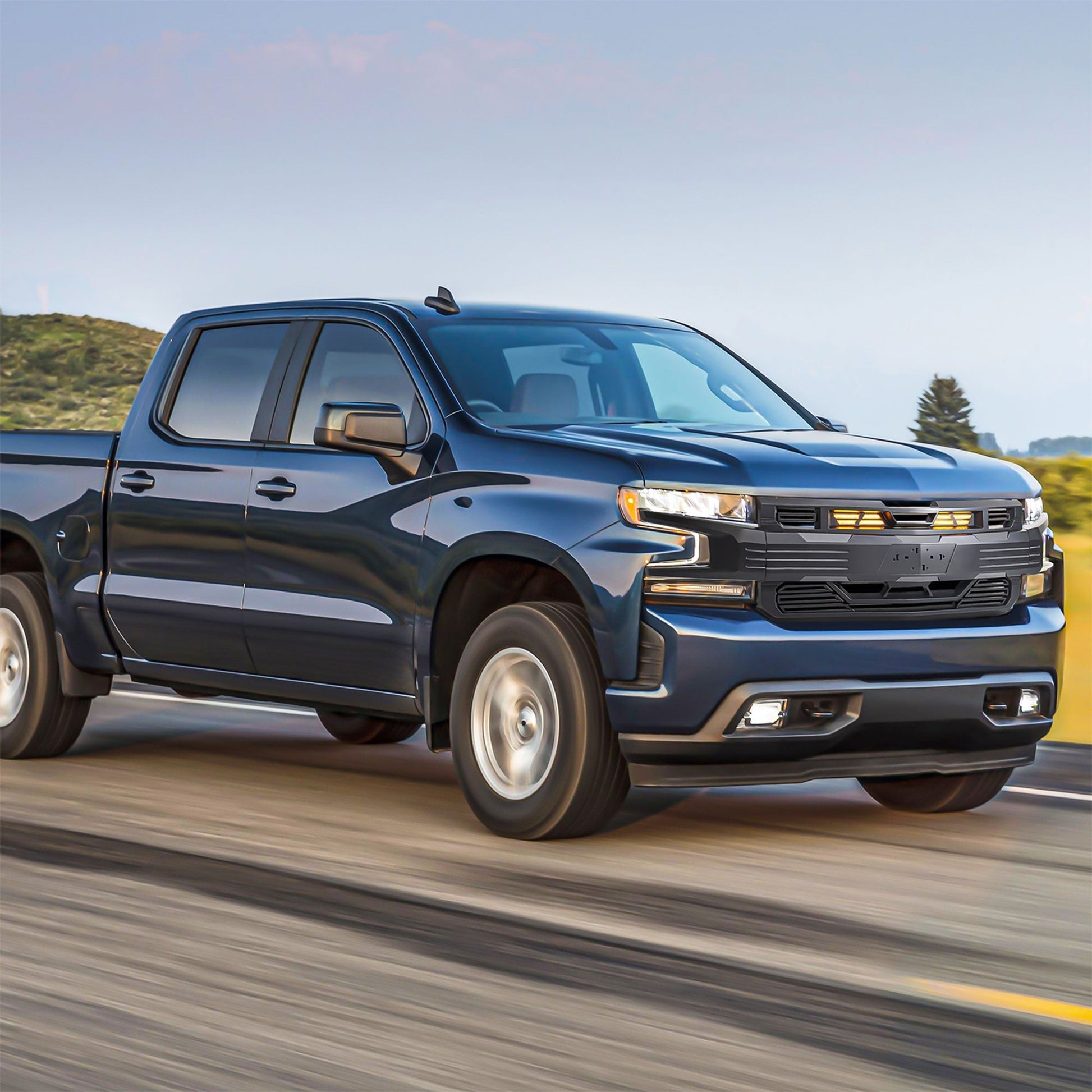 American Modified Armor Grille for 2019-2021 Chevy Silverado 1500, Matte Black - Find Fresh Goods