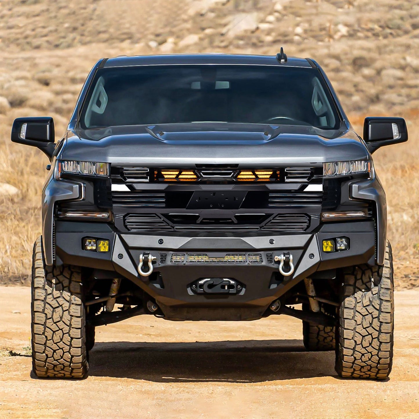 American Modified Armor Grille for 2019-2021 Chevy Silverado 1500, Glossy Black - Find Fresh Goods