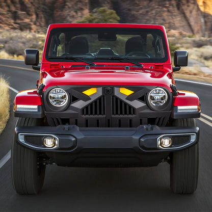 AMERICAN MODIFIED Grille for 2018-2023 Jeep Wrangler JL & Gladiator JT w/Camera - Find Fresh Goods