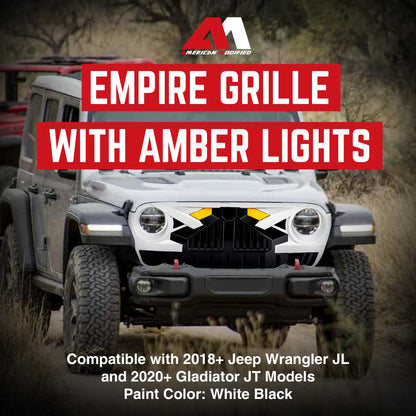 AMERICAN MODIFIED Grille for 2018+ Jeep Wrangler JL, 2020+ Gladiator JT w/Camera - Find Fresh Goods