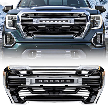 AMERICAN MODIFIED Grille w/Lights for 2019-2021 GMC Sierra 1500 Base, SLE, & SLT - Find Fresh Goods