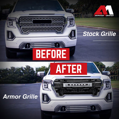 AMERICAN MODIFIED Grille w/Lights for 2019-2021 GMC Sierra 1500 Base, SLE, & SLT - Find Fresh Goods