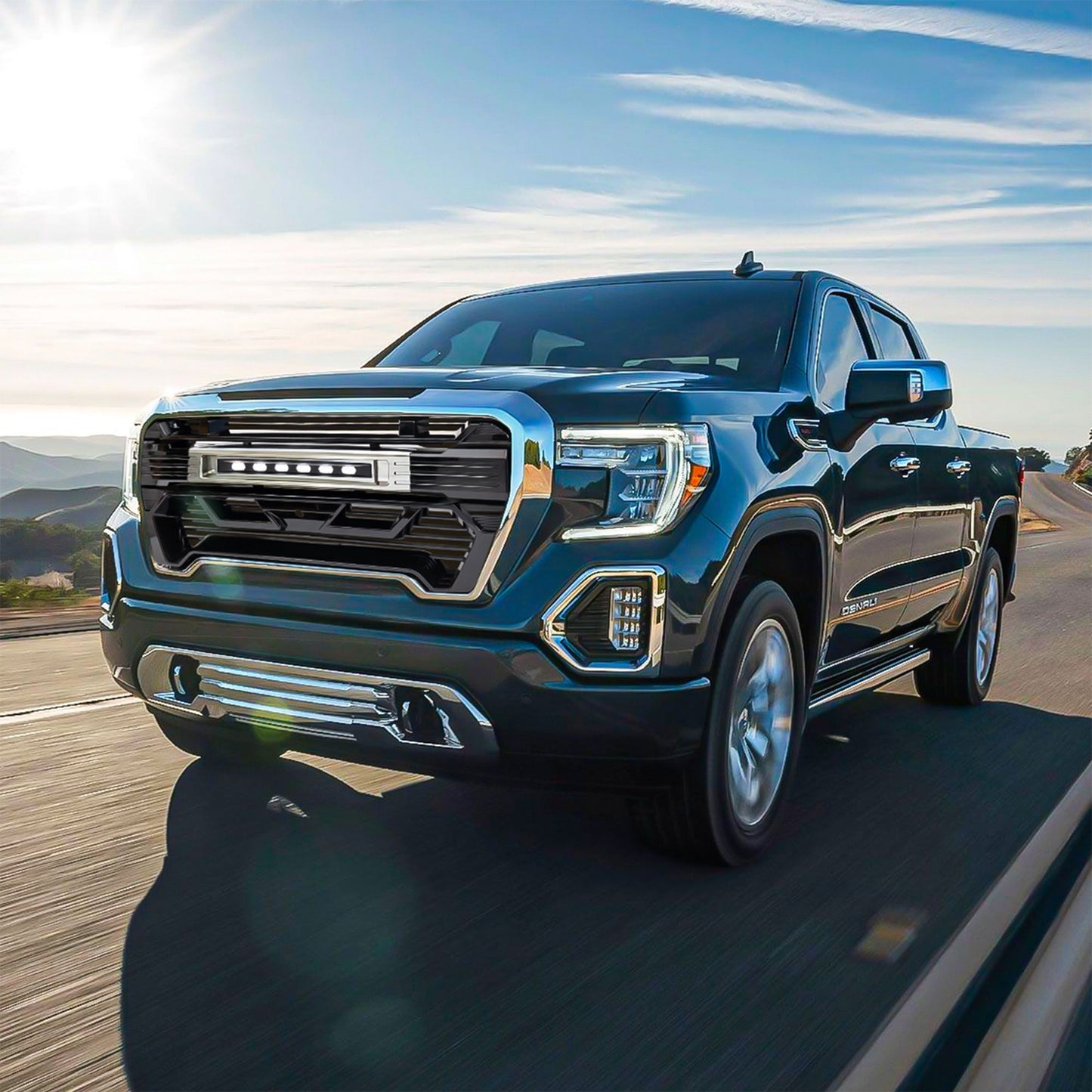 AMERICAN MODIFIED Grille w/Lights for 2019-2021 GMC Sierra 1500 Base, SLE, & SLT - Find Fresh Goods