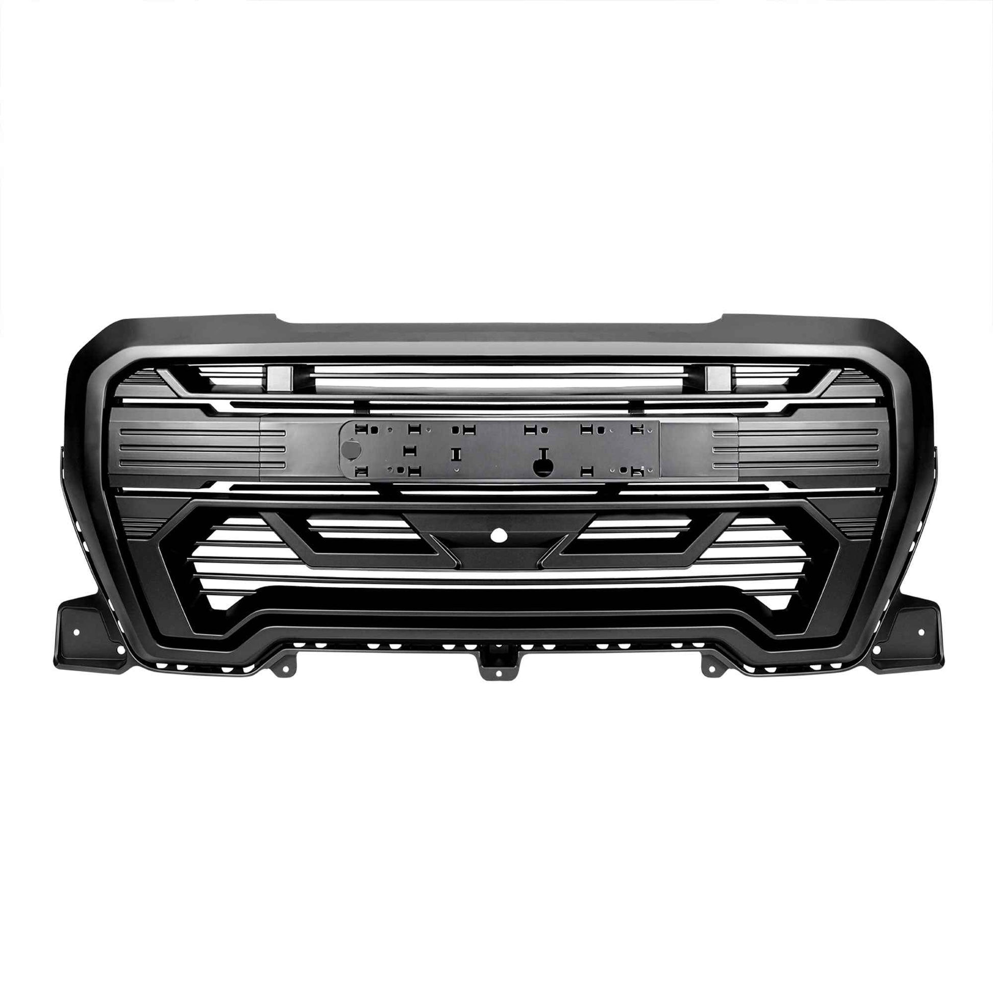 AMERICAN MODIFIED Grille w/Emblem Base, 2019-2021 GMC Sierra 1500, Matte Black