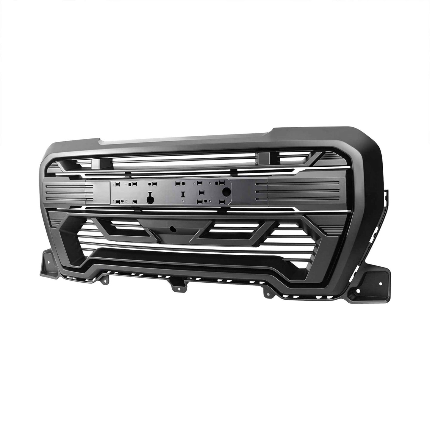 AMERICAN MODIFIED Grille w/Emblem Base, 2019-2021 GMC Sierra 1500, Matte Black
