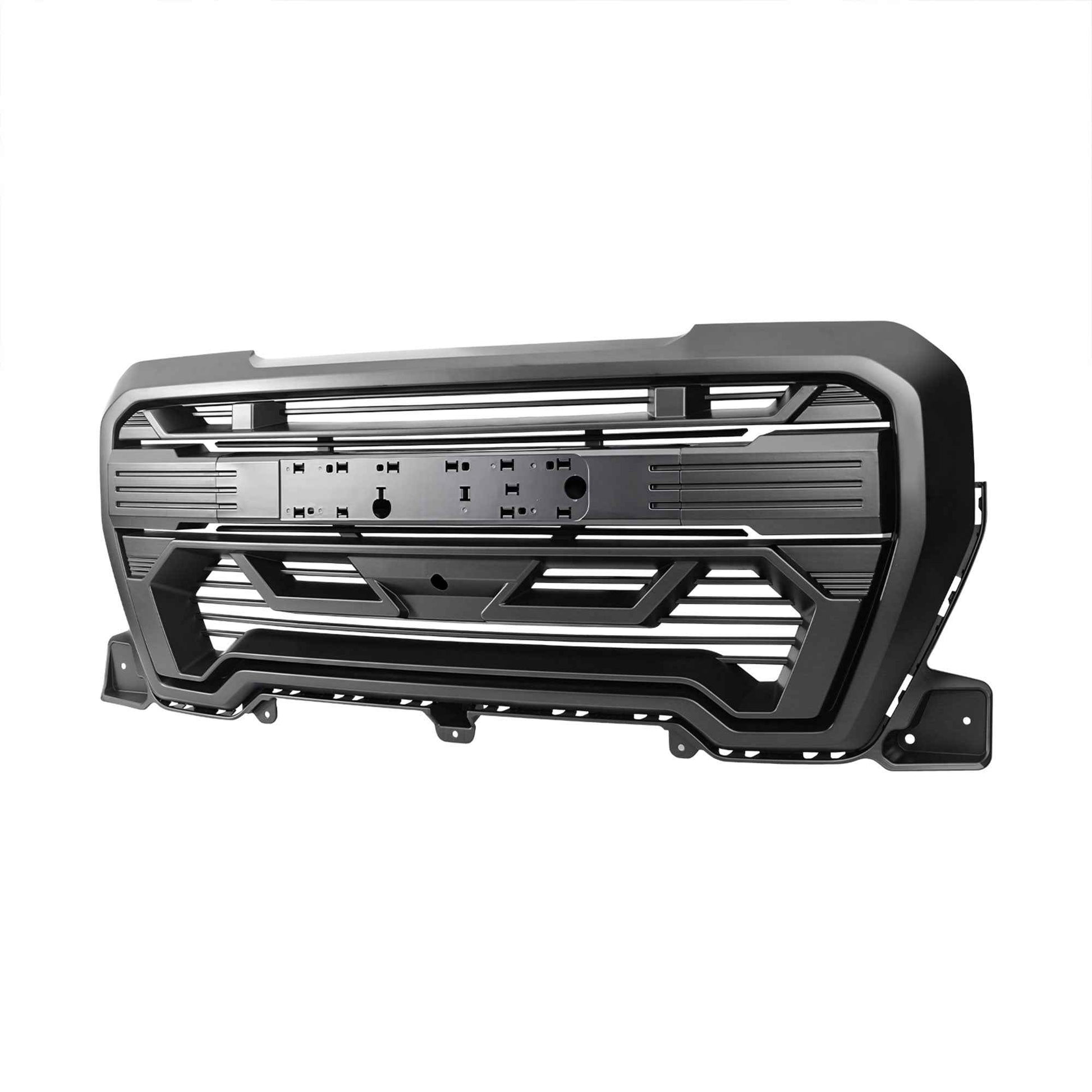 AMERICAN MODIFIED Grille w/Emblem Base, 2019-2021 GMC Sierra 1500, Matte Black