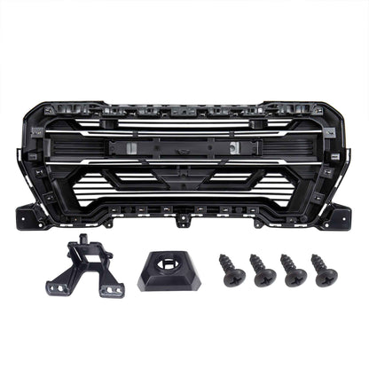 AMERICAN MODIFIED Grille w/Emblem Base, 2019-2021 GMC Sierra 1500, Matte Black