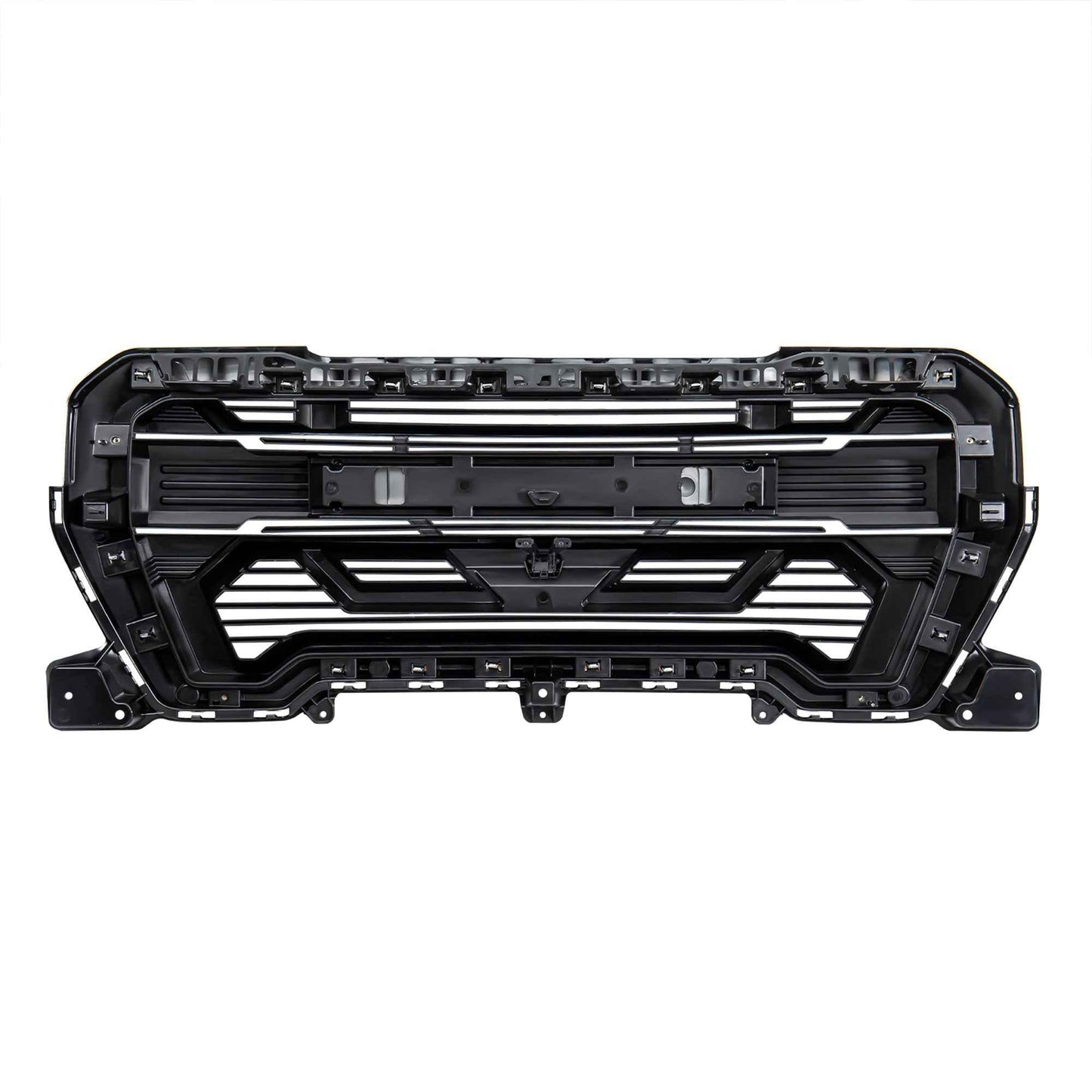 AMERICAN MODIFIED Grille w/Emblem Base, 2019-2021 GMC Sierra 1500, Matte Black