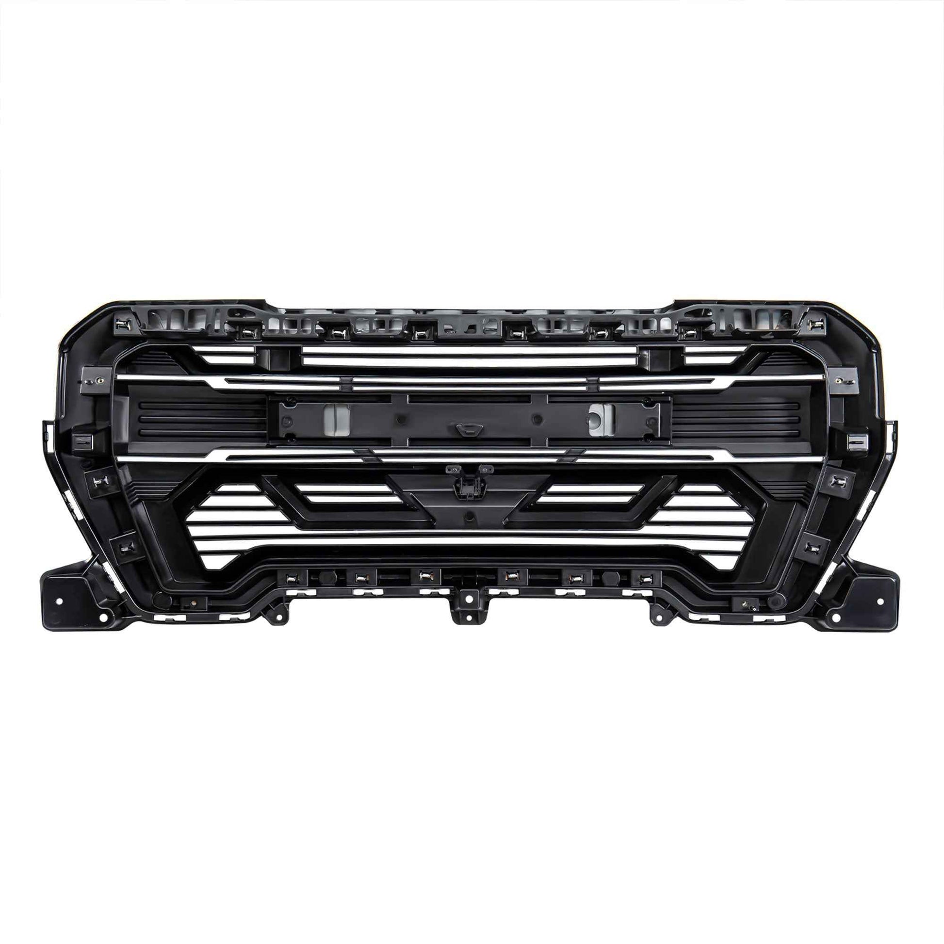 AMERICAN MODIFIED Grille w/Emblem Base, 2019-2021 GMC Sierra 1500, Matte Black