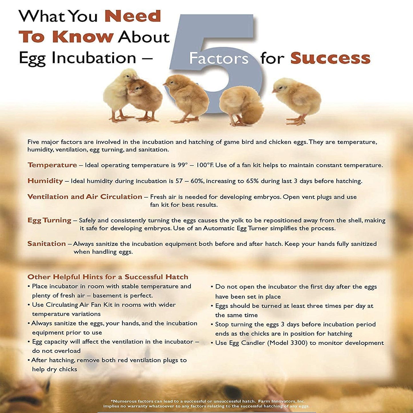 Farm Innovators 40W Digital Circulated Air Incubator for Up to 4 Eggs (2 Pack)