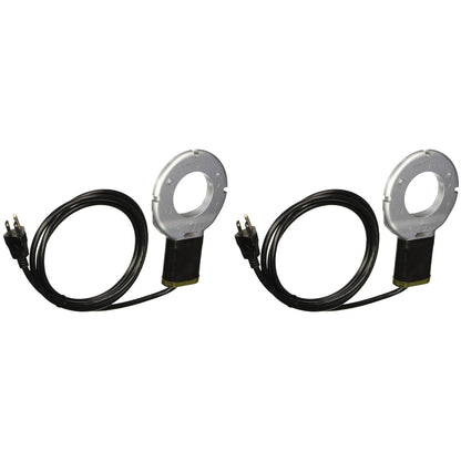 Farm Innovators Chicken Waterer Poultry Fountains De-Icer, Silver/Black (2 Pack)