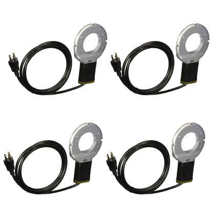 Farm Innovators Chicken Waterer Poultry Fountains De-Icer, Silver/Black (4 Pack)