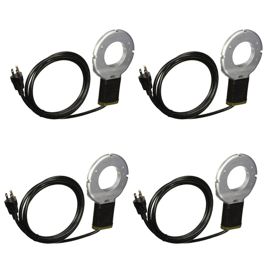 Farm Innovators Chicken Waterer Poultry Fountains De-Icer, Silver/Black (4 Pack)