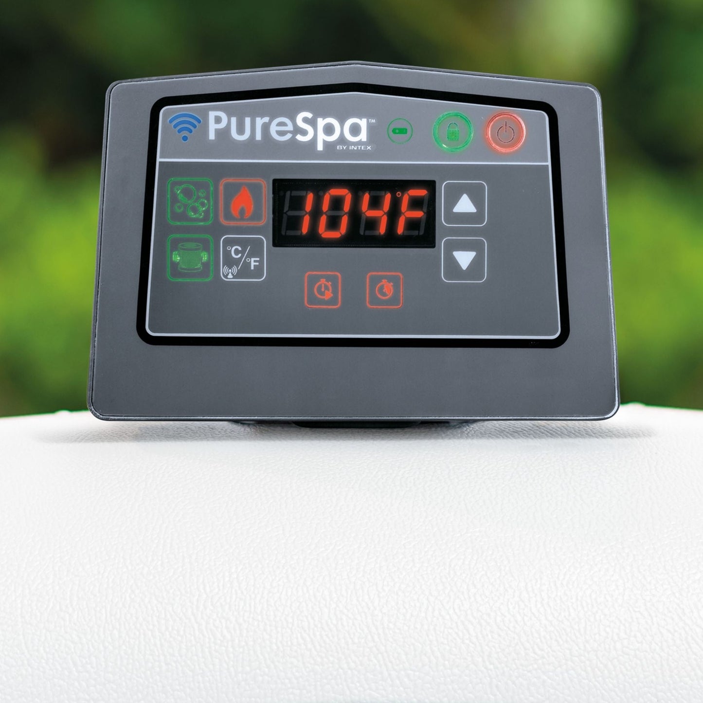 Intex PureSpa Greystone Deluxe 4 Person Inflatable Hot Tub Square Spa, 69" x 28"