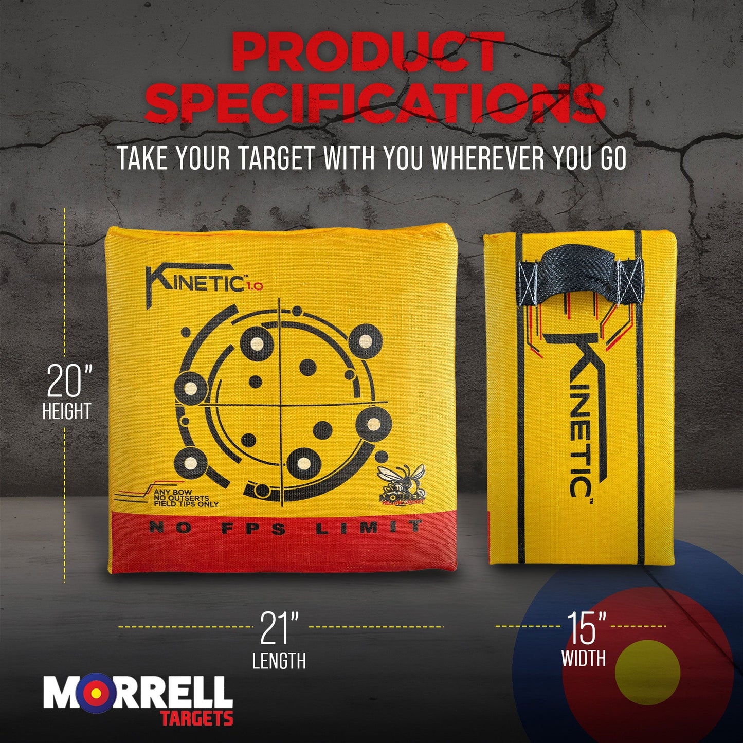 Morrell Targets 2-Side Jacket Kinetic 1.0 Field Point Archery Bag Target, 4 Pack