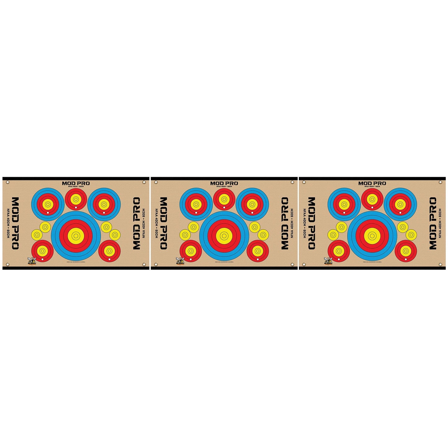Morrell Jacket MOD Pro Series-NFAA Polypropylene Archery Target, 3 Pack, Tan