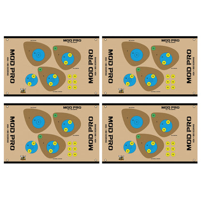 Morrell Yellow Jacket MOD Pro ASA & IBO Shooting Bullseyes with Scoring, 4 Pack