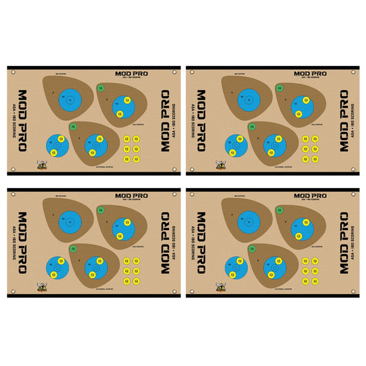 Morrell Yellow Jacket MOD Pro ASA & IBO Shooting Bullseyes with Scoring, 4 Pack
