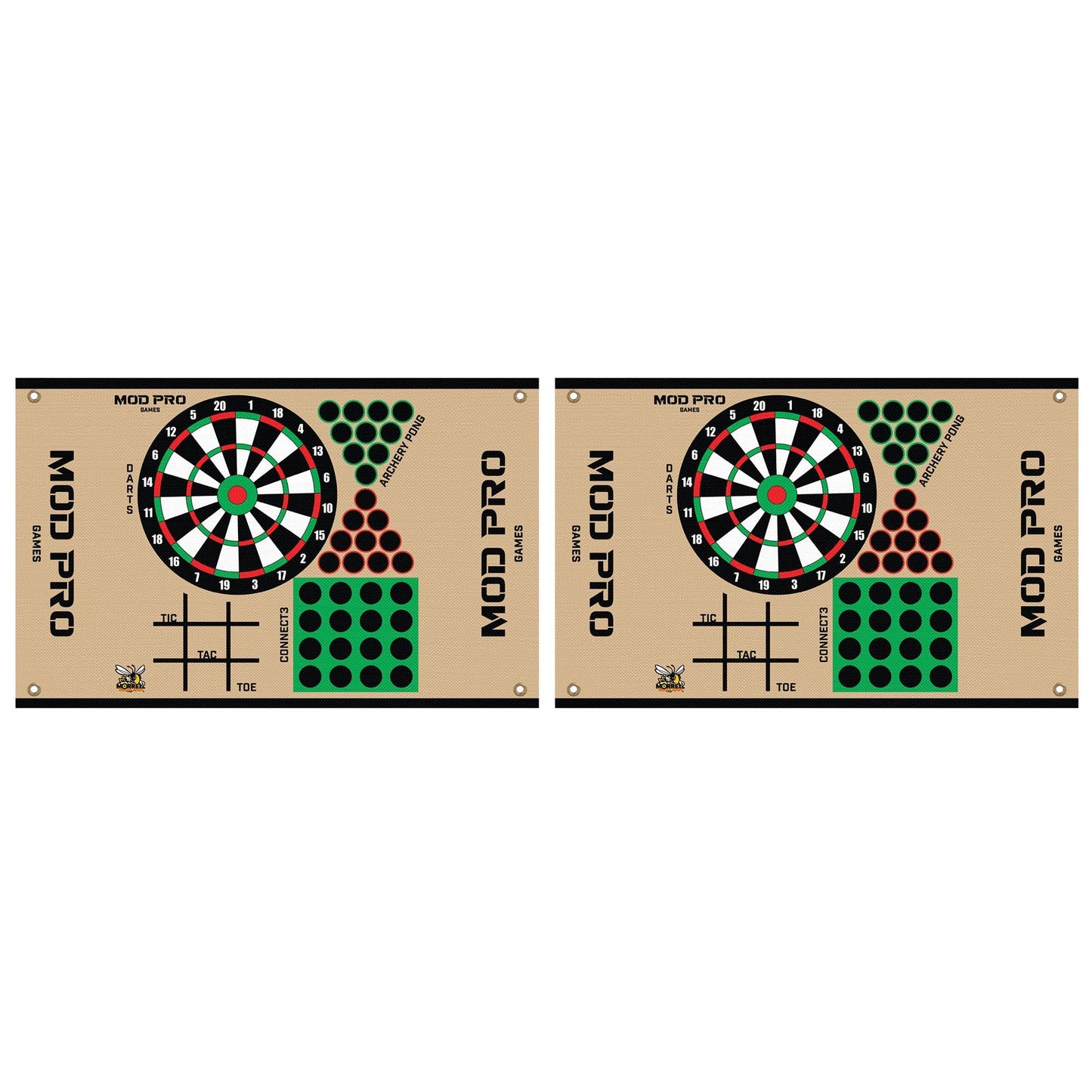 Morrell Yellow Jacket MOD Pro Games Wrap with Archery Pong Bullseye, 2 Pack, Tan