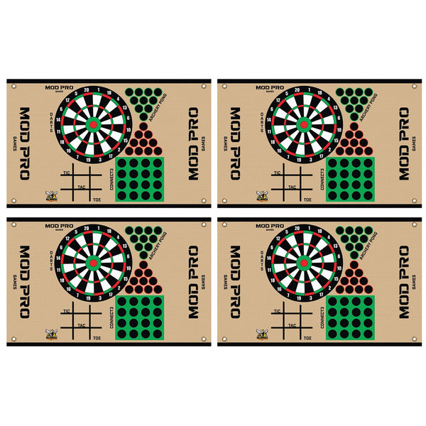 Morrell Yellow Jacket MOD Pro Games Wrap with Archery Pong Bullseye, 4 Pack, Tan